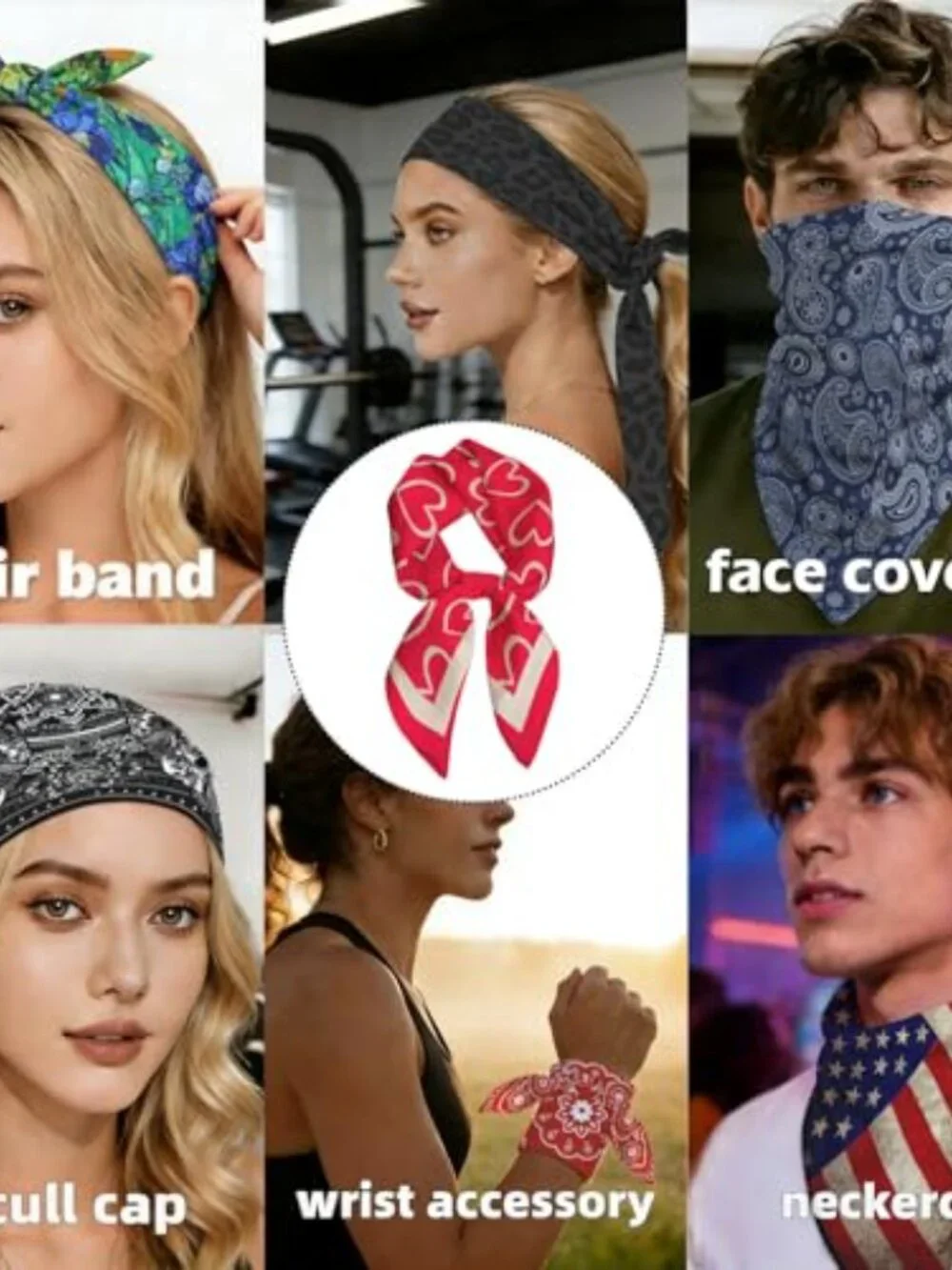 Silky Square Scarf 22x22 Faux Silk Neck Scarf Headwrap Bandana for Women